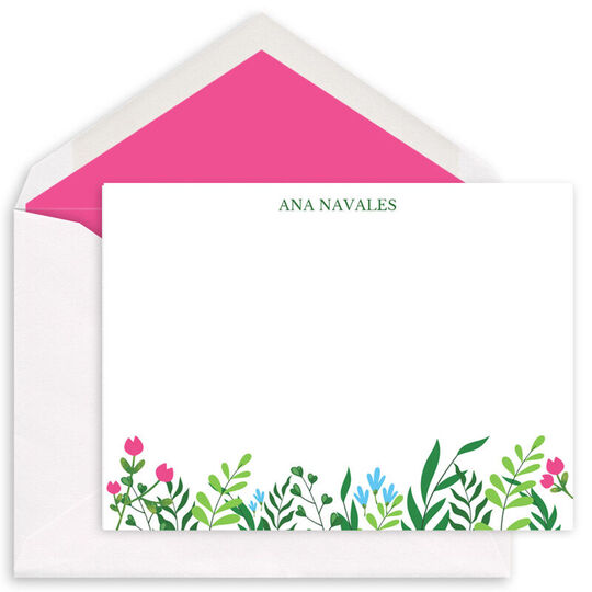 Greenery Flat Note Cards